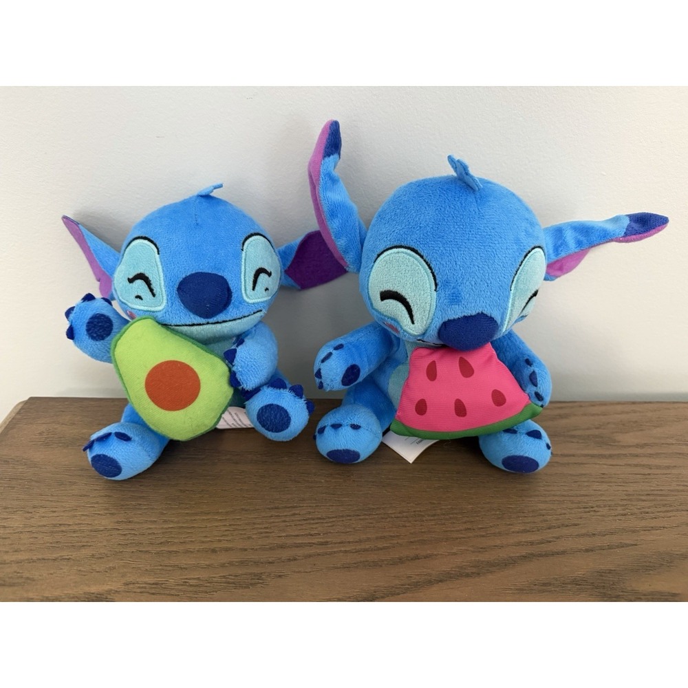 Disney Stitch Plush Set Watermelon & Avocado Cute Kawaii Plush‎ Toy Pair 7"